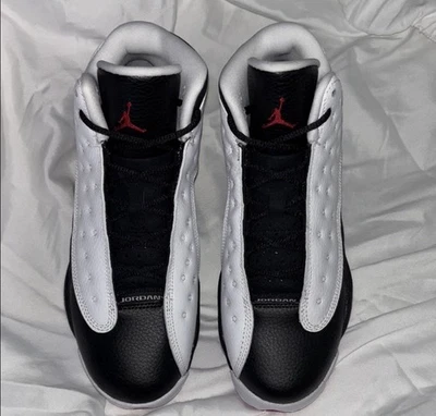 Air Jordan Retro 13 Black White Basketball Sneakers - Image 1 of 4