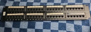 TRENDnet 48-Port Cat6 Unshielded Patch Panel TC-P48C6, Black - Picture 1 of 4