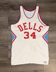Rara maglia basket vintage anni 80 Wisconsin Dells #34 ricamata uomo media - Foto 1 di 17