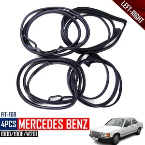 Weatherstrip Door Seal Rubber Front Rear For 84-93 Mercedes Benz 190D 190E W201 - Picture 1 of 7
