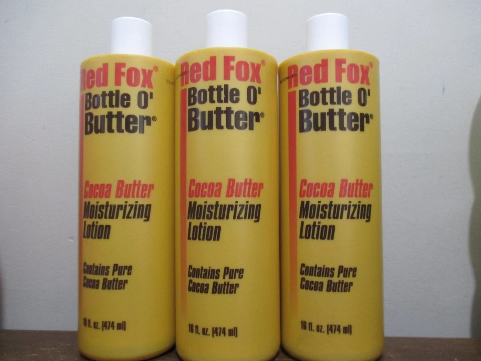 3x Red Fox Bottle O’Butter Cocoa Butter Moisturizing Lotion Creme 16 fl oz - Image 1 of 1