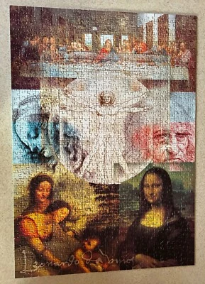 LEONARDO DA VINCI (Educa) -- 1000 Piece Jigsaw Puzzle -- 100% Complete - Image 1 of 4