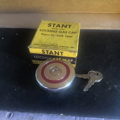 Cadillac Oldsmobile 1958 Buick 1959 cromo bloqueo tapa de gasolina en caja G58 Foto 1 de 4