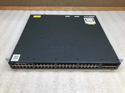 Cisco Catalyst 3650 48 PoE+ 4X1G WS-C3650-48FS-S V05 4x1GUplinks Switch NO PSU - Image 1 of 4