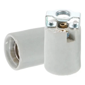 2PCS Socket E14 Ceramic Screw Socket Bulb Lamp Holder Light Socket Replacement - Picture 1 of 12