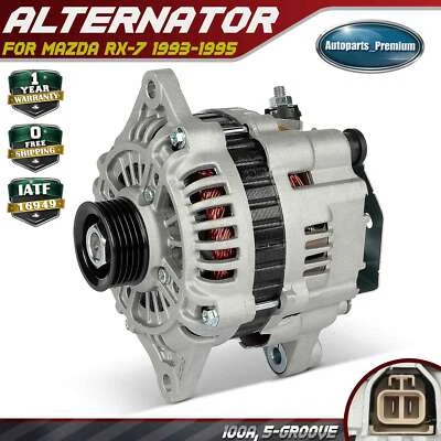 Генератор переменного тока для Mazda RX-7 1993 1994 1995 R2 1,3 л 100 A/12 В CW 5-канавочный шкив - Изображение 1 из 4
