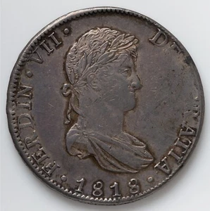 MEXICO 1818-Mo-JJ 8 REALES - Mexico City Mint - Very Choice! - Picture 1 of 2