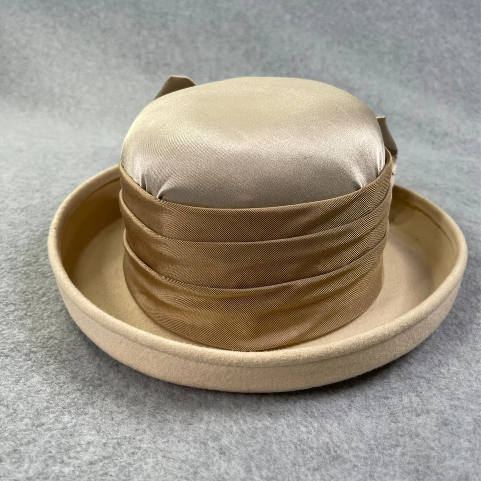 Sombrero de Lana Whittall & Shon Crema Doeskin con Lazo Hecho en EE. UU. Boda Foto 1 de 4