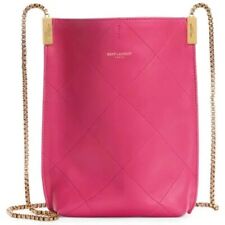Saint Laurent Suzanne Quilted Leather Hobo in Bubblegum Pink