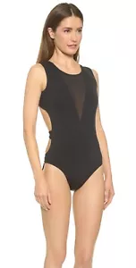 SOLOW | Bodysuit Body black Open Back Sleeveless S Sexy Party Workout - Picture 1 of 10