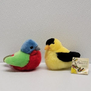 Wild Republic Audubon Bird Plush Set Of 2 - American Goldfinch & Painted Bunting - Picture 1 of 14