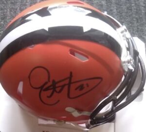 Eric Metcalf Signed Cleveland Browns Flash Alternate Speed Mini Helmet JSA