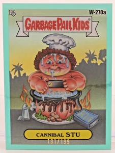 2024 Topps Garbage Pail Kids Chrome Cannibal STU #W-270a Aqua Refractor 181/199 - Picture 1 of 2