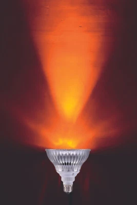 LED PAR38 120V 20W = 180W, Amber Color Non-Dimmable E26 Medium Base Light Bulb - Image 1 of 3