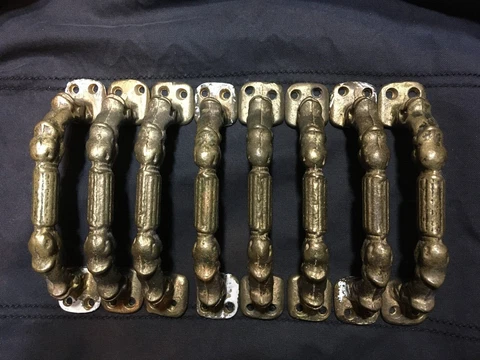 RARE Vintage Soviet USSR Bronze Door Handles set of 8 Cover