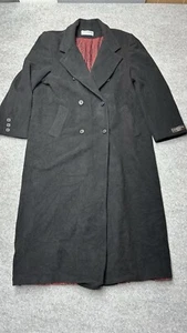 Forecaster Of Boston Womens Black Lambs Wool Blend Coat Size 18 Paisley Lined - Picture 1 of 14