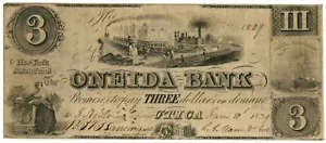 1839 Oneida Bank Utica New York NY $ 3 Nr. 1809 (L2085) - Bild 1 von 2
