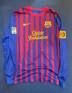 2011/12 Barcelona Home Jersey #10 Messi L Nike Long Sleeve Soccer Football - Picture 1 of 5