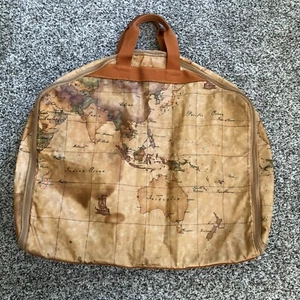 Vtg Alviero Martini 1a Classe compartmental foldout bag world map Hanging Travel - Picture 1 of 16