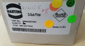 SET BESTEHEND AUS 8 HARTING 09644247223 CONN D-SUB STECKER 37POS (U1.4B4) - Bild 1 von 1