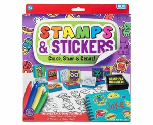 Stamps and Stickers Kit Educational Unisex Fun Craft Color Stamp Create Best - Picture 1 of 6