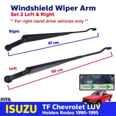 Windshield Wiper Arm L+R Fits Isuzu TFR Holden Rodeo Pickup 1990-95 RHD Only - Image 1 of 4