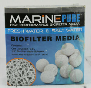 High Performance Biofilter Media MarinePure Spheres 1 Gallon 3.8 L Fresh or Salt