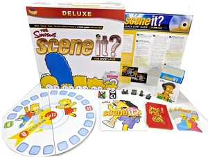 The Simpsons Deluxe Edition Scene It? DVD Board Game Mattel Games Complete 2009 - Picture 1 of 23