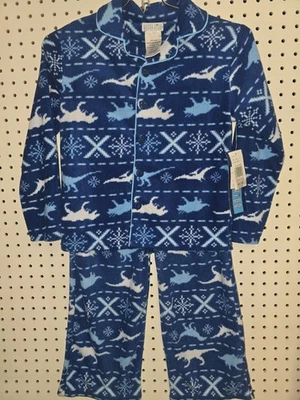 Komar Kids Blue Winter Boy's 2 Piece Pajama Set Size 6/7 Foto 1 de 4