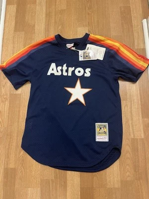 Astros Throwback Jersey Sz 40 NWT Mitchell & Ness Cooperstown MLB Vintage  - Image 1 of 4