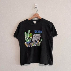 Vintage We Are The World Africa Michael Jackson Tour T Shirt Size Large 80s - Picture 1 of 5