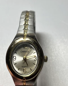 Carriage by Timex Damenuhr 22 mm oval bicolor Stretcharmband mit neuer Batterie - Bild 1 von 11