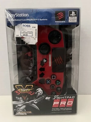 Mad Catz Playstation Street Fighter V Fight Pad PRO PS3 PS4 Controller Red NEW - Image 1 of 4