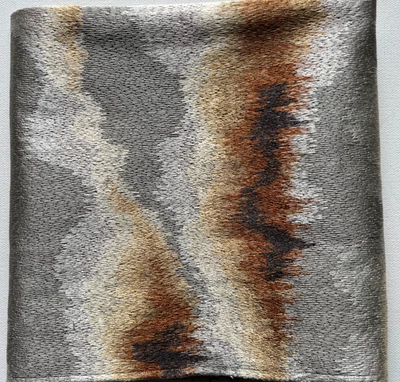 Texture Lucerne Taupe  Designer  Fabric Remnant 24"x17" - Image 1 of 2