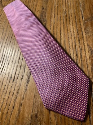 RECIENTE corbata de seda tejida gruesa geométrica usada en excelente estado Charles Tyrwhitt hecha en Inglaterra Reino Unido Foto 1 de 4