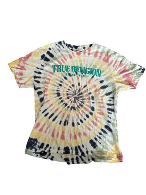 True Religion Mens Arch Tie Dye Tee Shirt Size XL 100% Cotton - Image 1 of 3