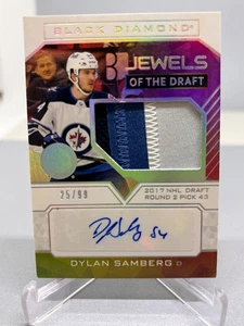 Parche automático 22-23 Dylan Samberg/99 Winnipeg Jets BD Jewels Of The Draft JD-DS - Imagen 1 de 2