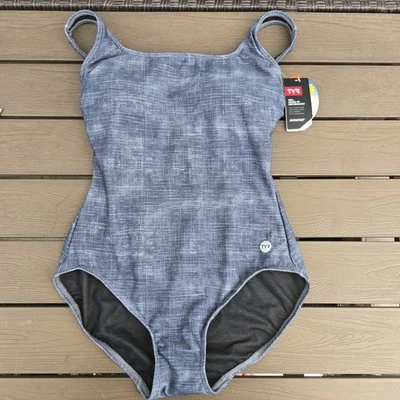 TYR Mujer Gris Arenado Cuello Redondo Controlfit 1 Pieza Natación Talla 8 Nuevo Foto 1 de 3