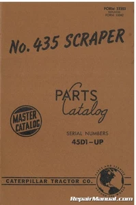Used Caterpillar 435 Scraper Parts Manual - Picture 1 of 1