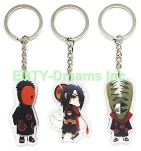 Set 3 Portachiavi Naruto Anime Acrilico Zetsu, Obito - Foto 1 di 2