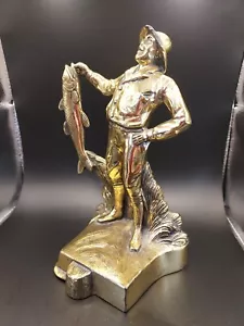 ANTIQUE JENNINGS BROTHERS NAUTICAL MARITIME SEA FISHING MAN ART STATUE - Picture 1 of 4