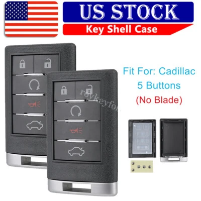 2 Para 2006 2007 2008 2009 2010 2011 Cadillac DTS Mando a Distancia Llave Carcasa Estuche 5 Botones Foto 1 de 4