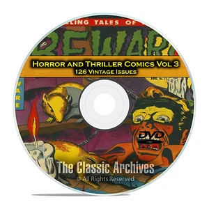 Horror and Thriller Comics Vol 3, Beware Mysteries 126 Golden Age Comics DVD D36 - Picture 1 of 12