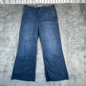 Ralph Lauren Denim Supply Jeans Men 32x32 Navy Bell Flare Fray Hem Boot Cut Rare - Picture 1 of 20