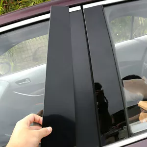 For Ford Ranger T7 2016 2017 2018 Glossy Black Door Window Pillar Posts Sticker - Picture 1 of 12