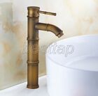 Antique Brass Single Handle Bathroom Bamboo Style Sink Faucet Mixer Tap san035
