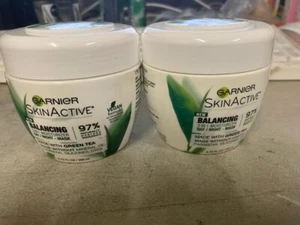 2x Garnier Skin Active Soothing Moisturizer 3-in-1 Day/Night Mask w/ Green Tea - Picture 1 of 1