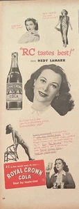 1947 vintage Royal crown cola, featuring Hedy Lamar - Picture 1 of 1