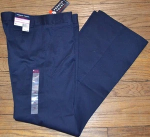 French Toast Bootcut Navy Blue Pants Wrinkle No More Adjustable Waist Size 16 - Picture 1 of 5