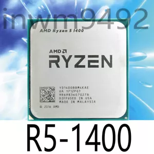AMD Ryzen 5 1400 R5-1400 CPU Processor3.2GHz 4-Core 8 Thread Socket AM4 - Picture 1 of 1